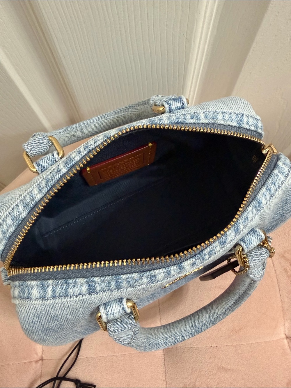 Coach Mini Rowan in Loved Denim - Picture 10 of 13
